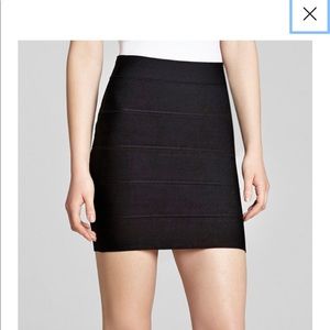 BCBGMAXAZRIA black bandage skirt